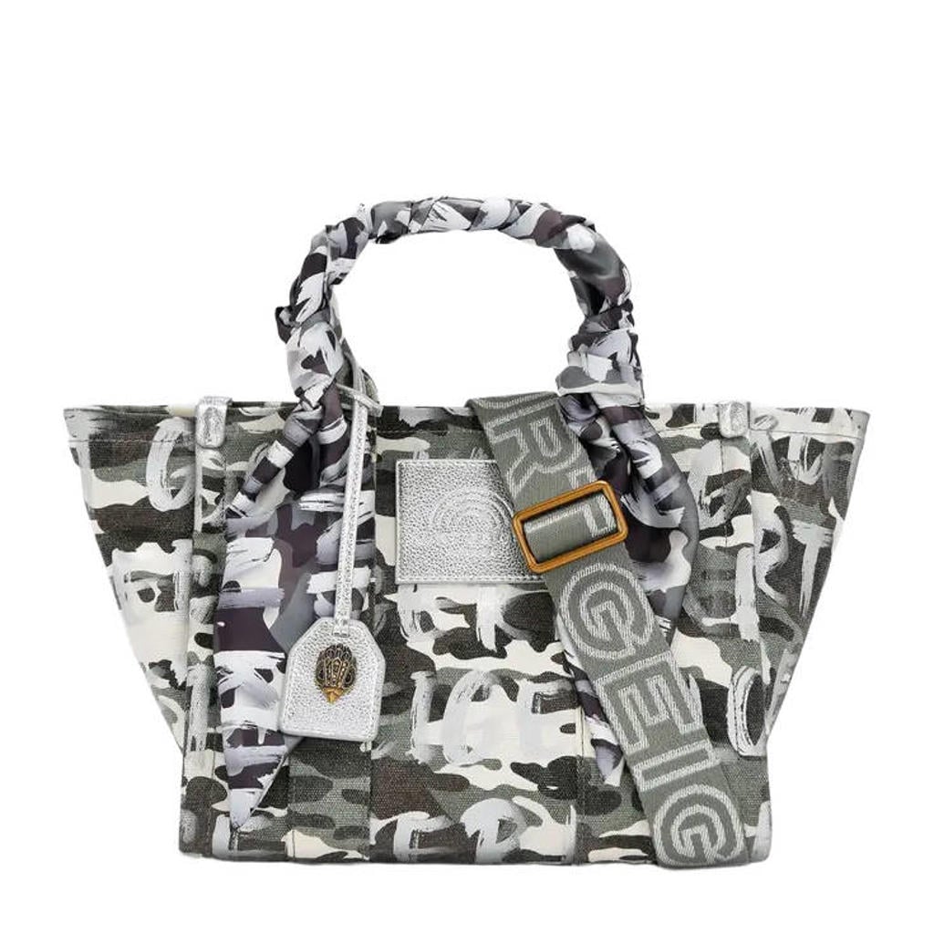 Kurt Geiger mini shopper Small Southbank met camouflageprint kaki