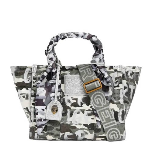 Kurt Geiger mini shopper Small Southbank met camouflageprint kaki afbeelding