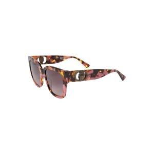 zonnebril Chelsea Square met tortoise print bruin/roze