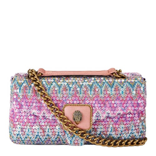 Kurt Geiger crossbody tas Pimlico met pailletten paars afbeelding