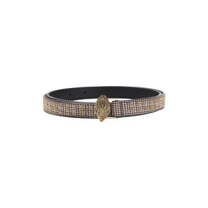 riem Eagle met studs en pied-de-poule print zwart/wit