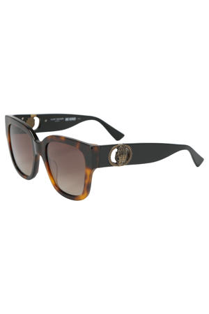 zonnebril Chelsea Square met tortoise print bruin