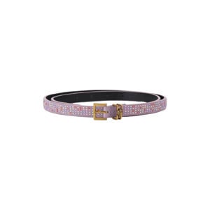 leren riem Shoreditch met strass lila