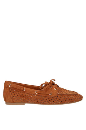 suède bootschoenen cognac