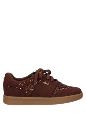 sneakers met strass bordeaux