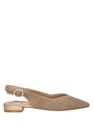 slingback loafers goud