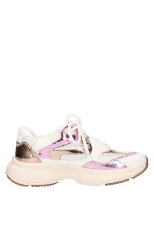 chunky sneakers ecru/roze
