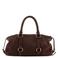 Manfield suede handtas donkerbruin