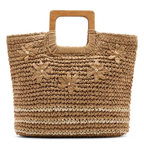 Manfield raffia shopper naturel afbeelding