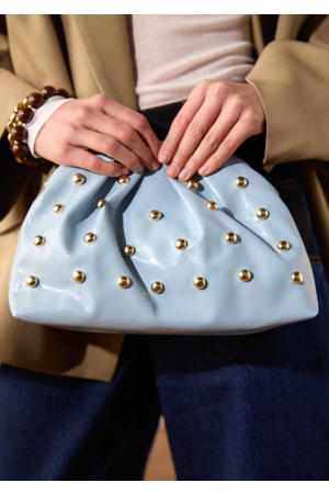 clutch met studs lichtblauw