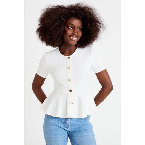 Cache Cache peplum top ecru afbeelding