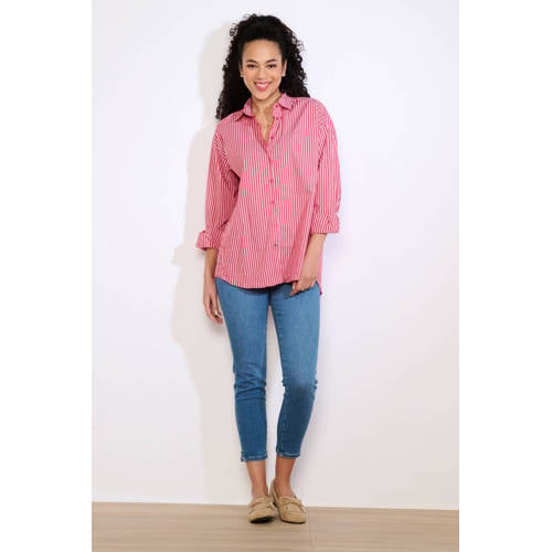 LOLALIZA gestreepte blouse rood afbeelding