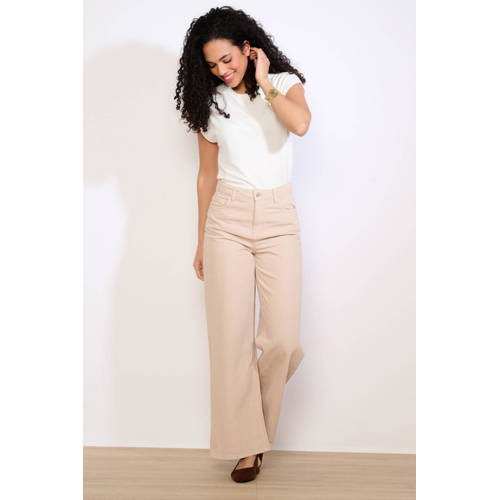 LOLALIZA wide leg jeans beige afbeelding