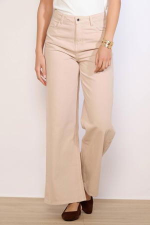 wide leg jeans beige