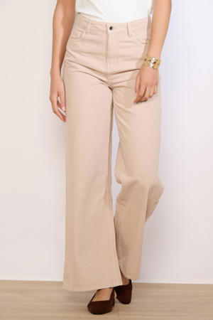 wide leg jeans beige