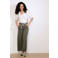 LOLALIZA wide leg regular waist broek kaki