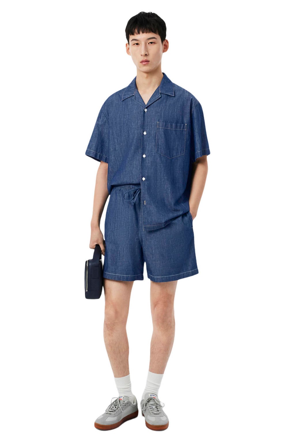 Lacoste relaxed casual short blauw
