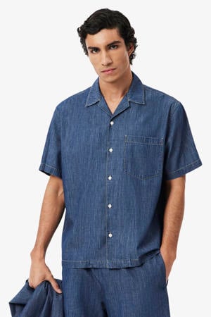 denim relaxed casual overhemd blauw