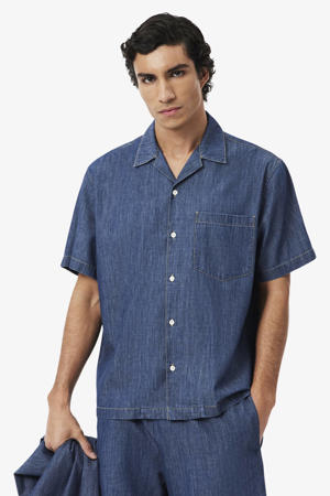 denim relaxed casual overhemd blauw
