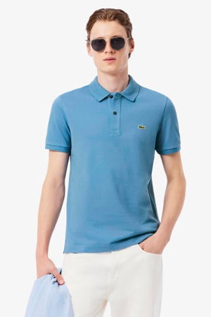 slim polo blauw