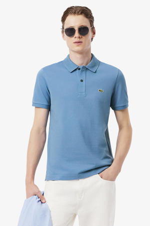 slim polo blauw
