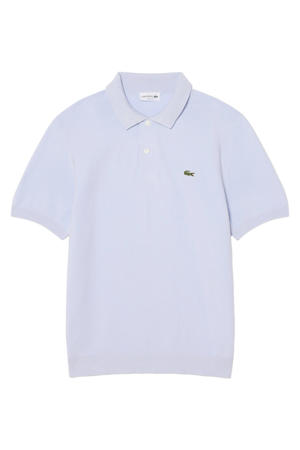 gebreide regular polo lichtblauw
