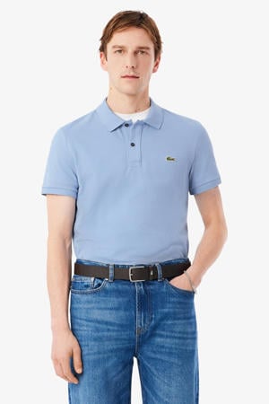 slim polo blauw