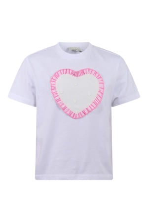 T-shirt met hartjes wit