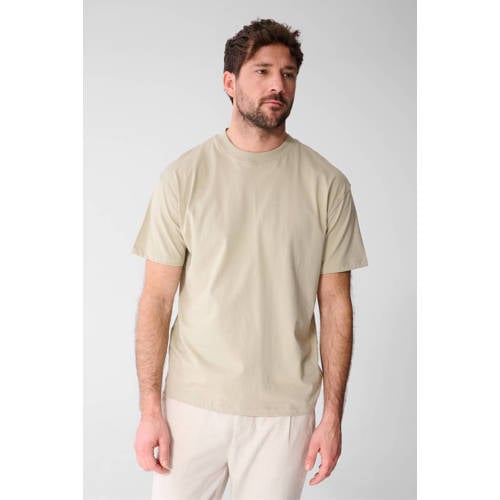 Shoeby relaxed T-shirt met backprint beige afbeelding