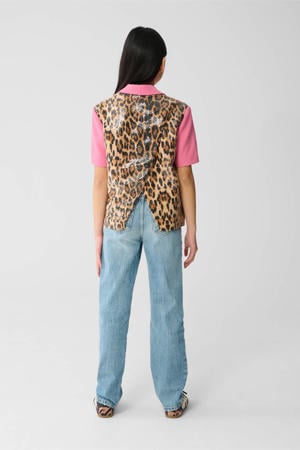 regular fit blazer met panterprint multi