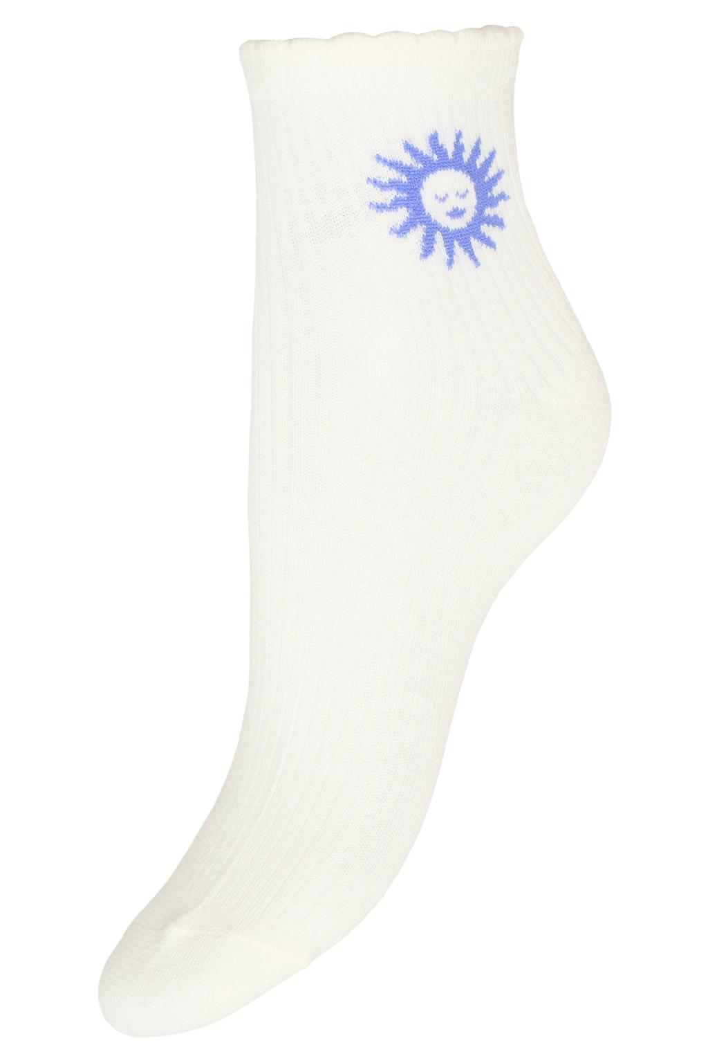 ICHI sokken IACILLE wit/blauw