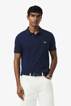 slim polo donkerblauw