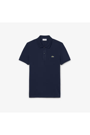 slim polo donkerblauw