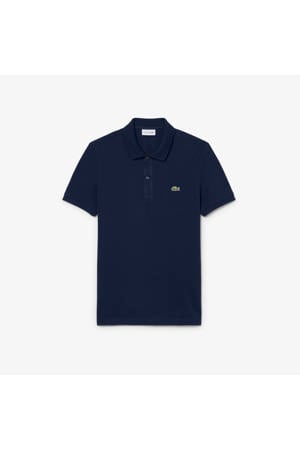 slim polo donkerblauw