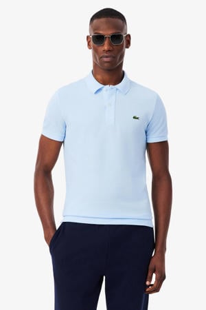 slim polo blauw