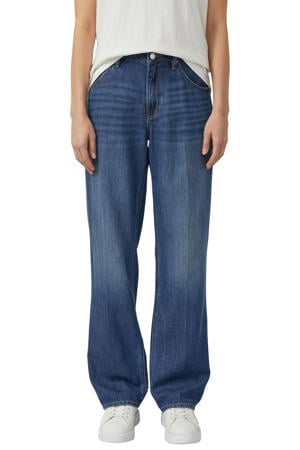 straight leg jeans medium blue denim
