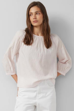 gestreepte blousetop roze