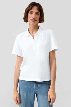 polo wit met textuur
