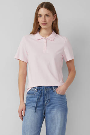 polo lichtroze met textuur