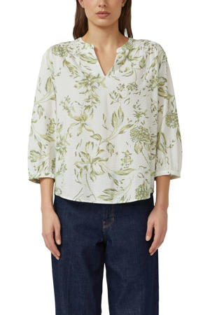 gebloemde blousetop groen