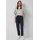 s.Oliver tapered regular waist casual broek marineblauw