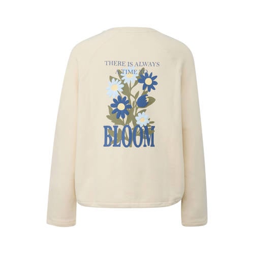 s.Oliver sweater met backprint ecru afbeelding