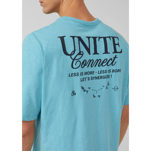 s.Oliver relaxed T-shirt met backprint blauw afbeelding