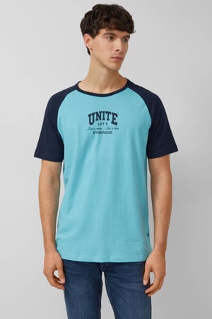 regular T-shirt blauw