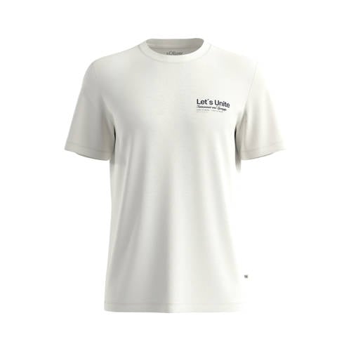 s.Oliver regular T-shirt ecru afbeelding