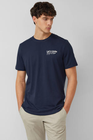 regular T-shirt donkerblauw