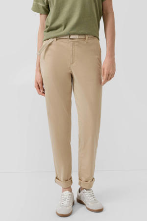 tapered regular waist casual broek beige