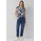 s.Oliver gebloemde top donkerblauw