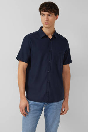 regular casual overhemd donkerblauw