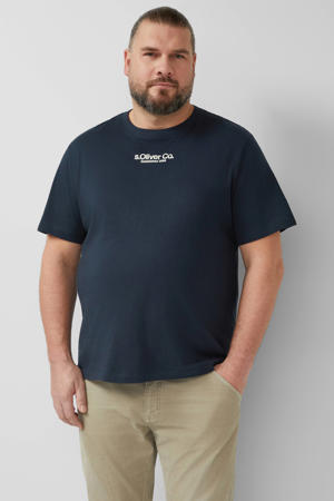 regular T-shirt donkerblauw